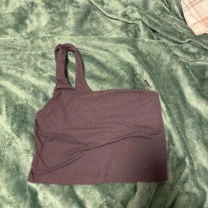 lululemon athletica Black Ribbed Crop Top